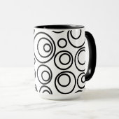 Mug Conception de cercles (Devant droit)
