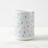 Mug Conception de cercles de couleurs rétro transparen (Centre)