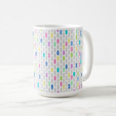 Mug Conception de cercles de couleurs rétro transparen (Devant droit)