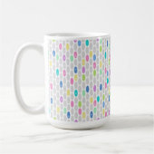 Mug Conception de cercles de couleurs rétro transparen (Gauche)