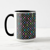 Mug Conception de cercles de points de polka de couleu (Gauche)