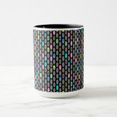 Mug Conception de cercles de points de polka de couleu (Centre)