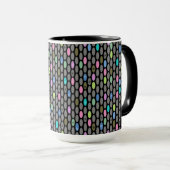 Mug Conception de cercles de points de polka de couleu (Devant droit)