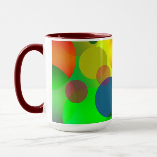 Mug Conception de cercles multicolores Abstraits -2308 (Gauche)