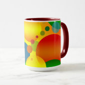 Mug Conception de cercles multicolores Abstraits -2308 (Devant droit)
