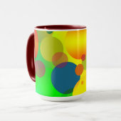 Mug Conception de cercles multicolores Abstraits -2308 (Devant gauche)