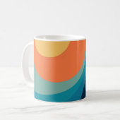 Mug Conception de cercles rétro colorés (Devant gauche)