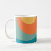 Mug Conception de cercles rétro colorés (Gauche)