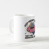 Mug Conception de cerveau d'innovation en intelligence (Devant gauche)