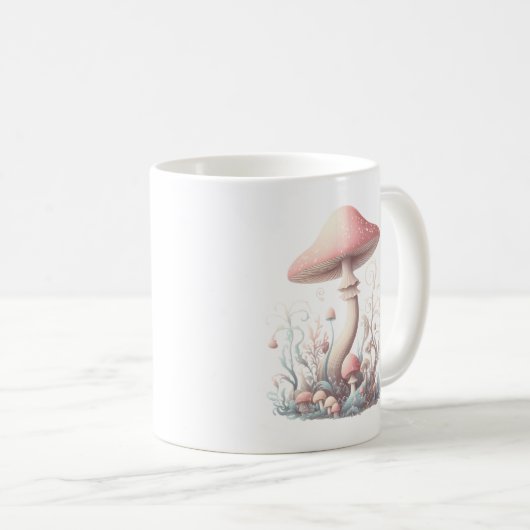 Mug Conception de champignons pastel rétro aux couleur (Devant droit)