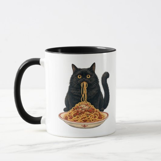 Mug Conception de chat amateur de nourriture italienne (Gauche)