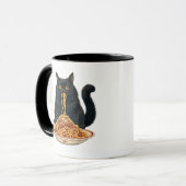 Mug Conception de chat amateur de nourriture italienne (Devant gauche)