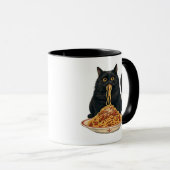 Mug Conception de chat amateur de nourriture italienne (Devant droit)
