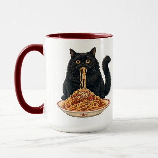 Mug Conception de chat amateur de nourriture italienne (Gauche)