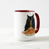 Mug Conception de chat amateur de nourriture italienne (Devant droit)