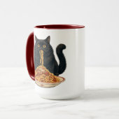 Mug Conception de chat amateur de nourriture italienne (Devant gauche)
