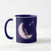 Mug Conception de chat céleste rêveuse (Gauche)