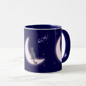 Mug Conception de chat céleste rêveuse (Devant droit)