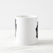 Mug Conception de chat d'astronaute à encre noire (Centre)