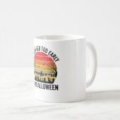 Mug Conception de chat de cimetière de coucher de sole (Devant droit)