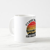 Mug Conception de chat de cimetière de coucher de sole (Devant gauche)
