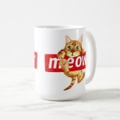 Mug Conception de chat de signe de miaulement (Devant droit)