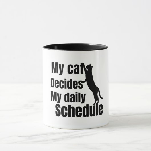 Mug Conception de chat debout mignonne (Centre)