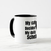 Mug Conception de chat debout mignonne (Devant gauche)