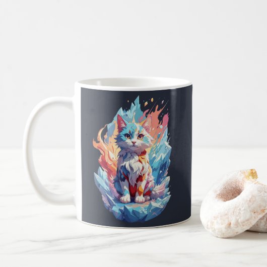 Mug Conception de chat en cristal mignon Imaginaire (Avec donut)