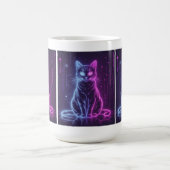 Mug **Conception de chat néon – Art félin futuriste lu (Centre)