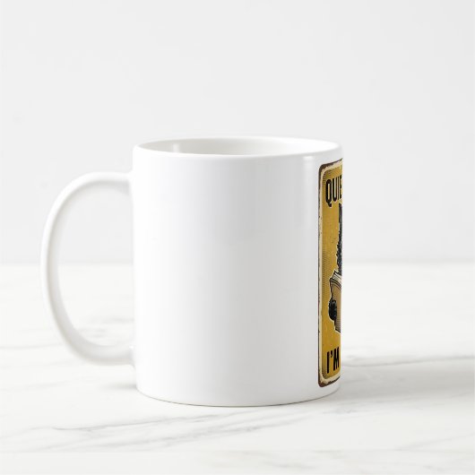 Mug Conception de chat noir de lecture silencieuse (Gauche)