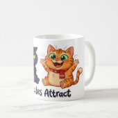 Mug Conception de chats mignons attirés par les opposé (Devant droit)