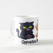 Mug Conception de chats mignons attirés par les opposé (Devant gauche)
