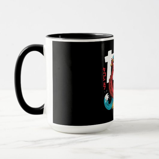 Mug Conception de chef de sushi de pieuvre drôle (Gauche)