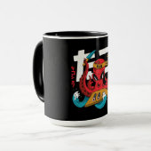 Mug Conception de chef de sushi de pieuvre drôle (Devant gauche)