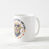 Mug Conception de chemise à empreinte de patte de retr (Devant droit)