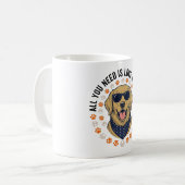 Mug Conception de chemise à empreinte de patte de retr (Devant gauche)