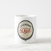 Mug Conception de chemise à gravure vintage Legendary (Centre)