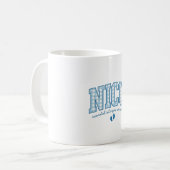 Mug Conception de chemise à lettrage à carreaux pour b (Devant gauche)
