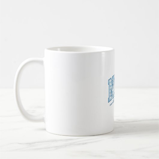 Mug Conception de chemise à lettrage à carreaux pour b (Gauche)