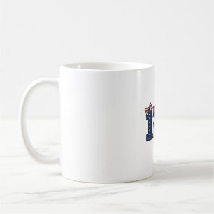 Mug Conception de chemise à ruban patriotique vintage