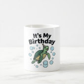 Mug Conception de chemise d'anniversaire de tortue mar (Centre)