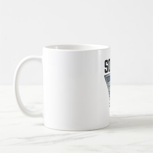 Mug Conception de chemise de badge de triangle de ball (Gauche)