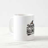 Mug Conception de chemise de chapeau de sorcière Hallo (Devant gauche)