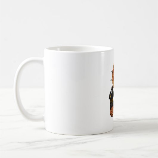 Mug Conception de chemise de citrouille de lune de lou (Gauche)