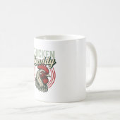 Mug Conception de chemise de coq de papa de poulet vin (Devant droit)