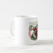 Mug Conception de chemise de coq de papa de poulet vin (Devant gauche)