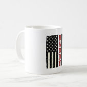 Mug Conception de chemise de drapeau américain Distres (Devant gauche)