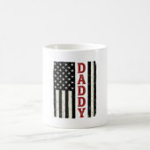 Mug Conception de chemise de drapeau américain Distres (Centre)