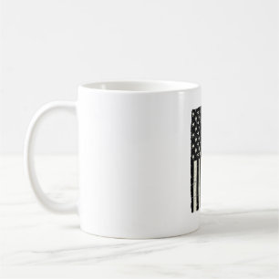 Mug Conception de chemise de drapeau américain Distres